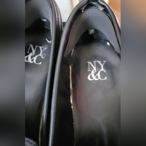 New York and Company Women's Black Brooke Heel Loafer Shoes Chunky Y2K! Size 10 - Picture 5 of 7